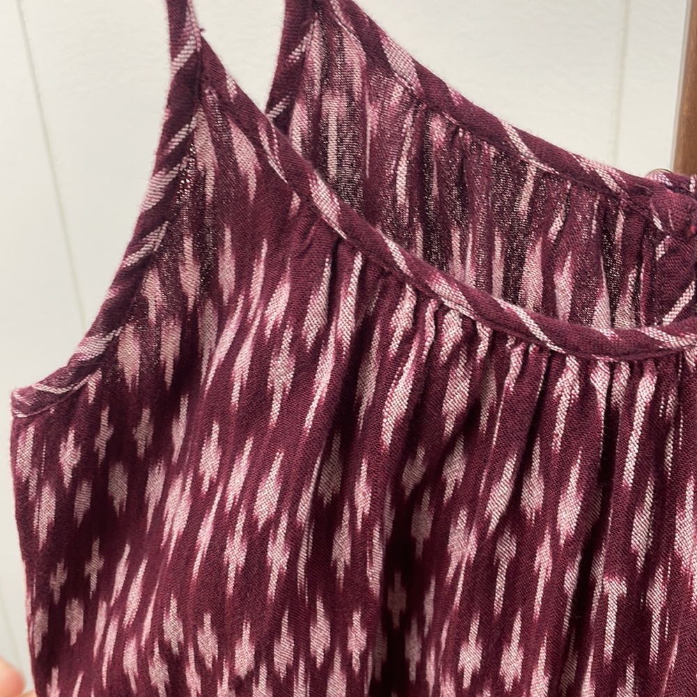 Madewell Purple Tie Strap Ikat Print Shift Dress - Picture 4 of 6